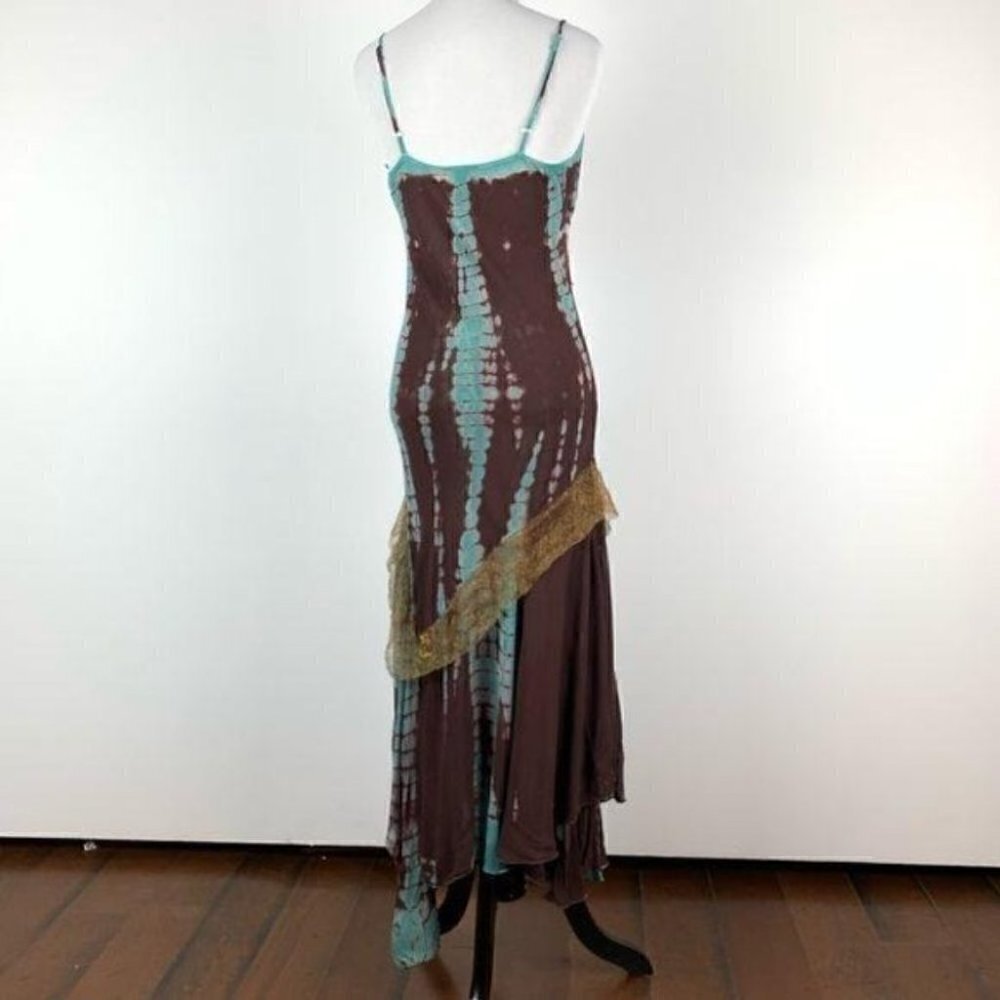Temptation dress size S tie dye handkerchief hem Y2k mermaid vintage - Picture 4 of 9